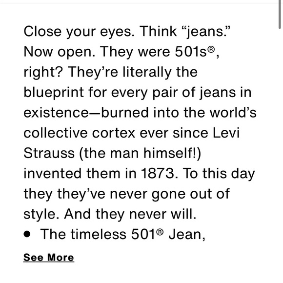 NWOT Levi’s - Original Cropped Women’s Jeans - W27 L26 - Picture 12 of 15